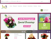 Tablet Screenshot of irisflorists.com